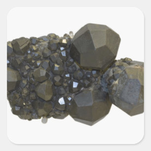 Garnet in natürlicher Form Quadratischer Aufkleber