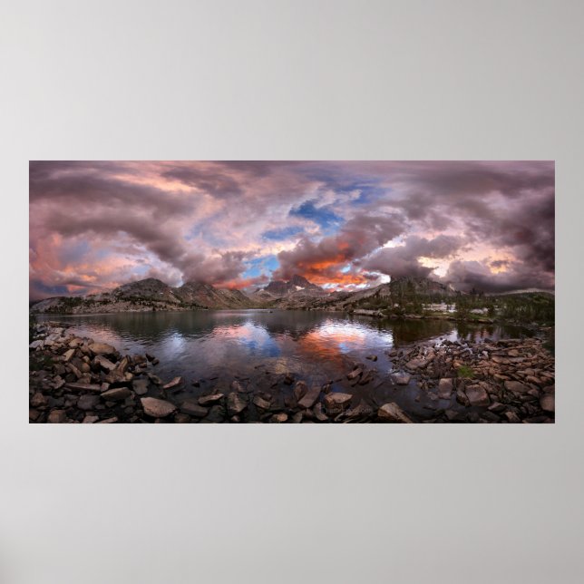 Garnet Lake Sunset on Banner Peak John Muir Trail Poster (Vorne)