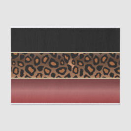 Garnet Red, Black und Jaguar Print Seidenpapier