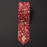 Garnet Red und Creme Monogram Krawatte<br><div class="desc">Mit unserer Garnet Red and Cream Monogram Neck Tie erhalten Sie ein klassisches und raffiniertes Aussehen. Die Kombination aus Granatrot und Creme schafft eine elegante und vielseitige Wahl für Hochzeiten. Vervollständigen Sie Ihr Ensemble mit unseren passenden Socken für ein abgestimmtes Aussehen.</div>