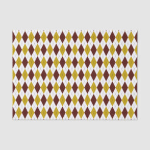 Garnet und Gold Classic Raute Diamant Muster Seidenpapier