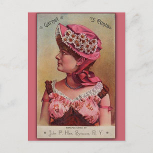 Garnet Vintage viktorianische Kunstkarte Postkarte