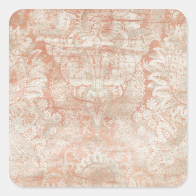 Garnet Weft Quadratischer Aufkleber (Vorderseite)