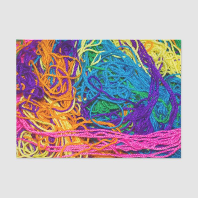 Garngewebe Themen Crocheting und Strickhandwerk Seidenpapier (Vorderseite)