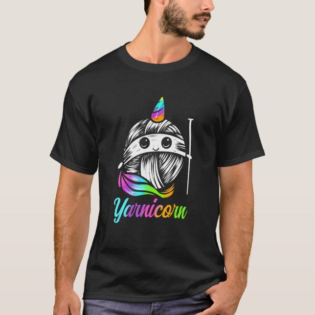 Garnicorn, Niedlich, und Garn, Einhorn T-Shirt (Vorderseite)