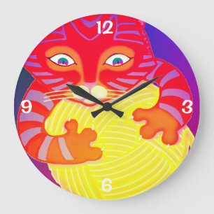 Garnkitty (quadratisch) Uhr