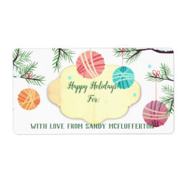 Garnschmuck aus Strickfaser Weihnachtskleber