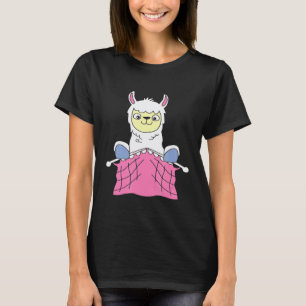 Garnstrickerstrickende Lama T-Shirt