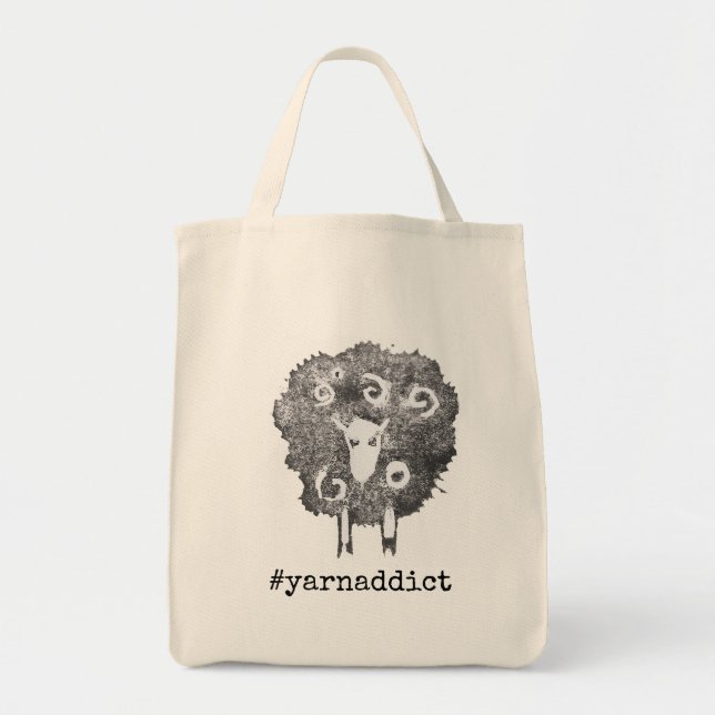 Garnsüchtiges Knittern | Crochet Project Bag Tragetasche (Vorne)