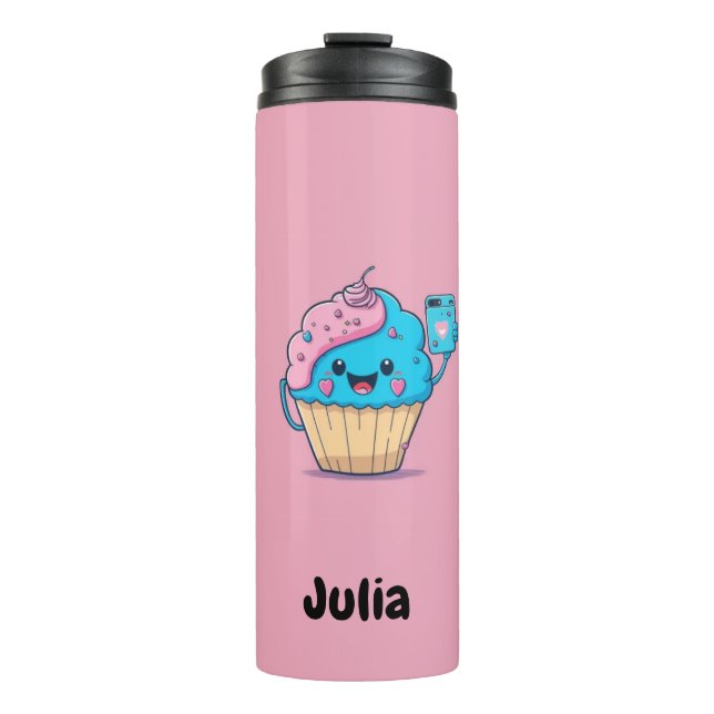 Garrafa Personalizada cupcake (Julia) Thermosbecher (Vorderseite)
