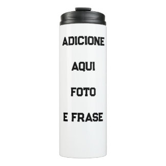 Garrafa Térmica Personalizada: Foto, Frase e Nome Thermosbecher