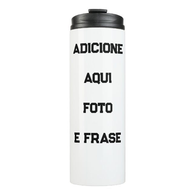 Garrafa Térmica Personalizada: Foto, Frase e Nome Thermosbecher (Vorderseite)