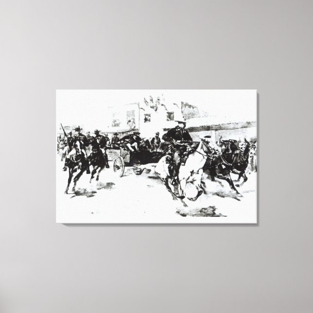 Garret bringt Billy das Kind 1880 ein Leinwanddruck (Vorderseite)