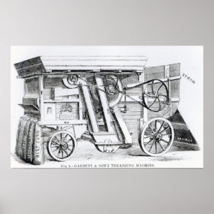Garrett and Sons Patent Combined Threshing Poster