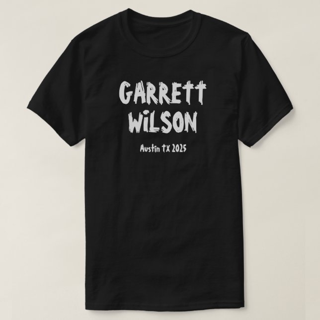 Garrett Wilson Black T-Shirt (Design vorne)