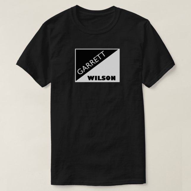 Garrett Wilson Schwarz und Weiß T-Shirt (Design vorne)
