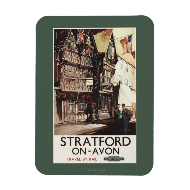 Garrick Inn und Harvard House Rail Poster Magnet (Vertikal)