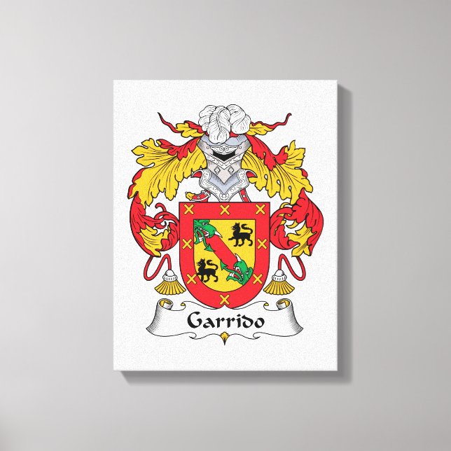 Garrido Familienwappen Leinwanddruck (Vorderseite)