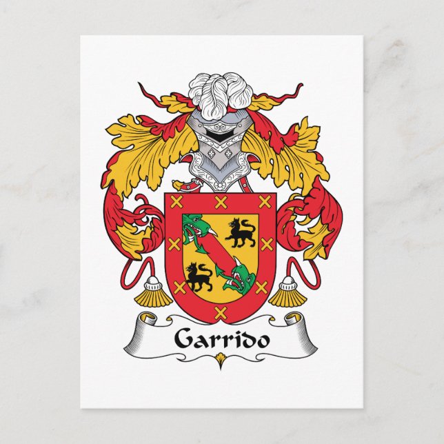 Garrido Familienwappen Postkarte (Vorderseite)
