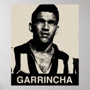Garrincha Vintag Portrait Poster