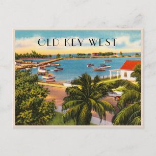 Garrison Bight Vintage Old Key West Florida Postkarte