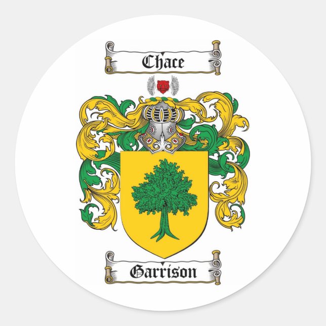 GARRISON-FAMILIENWAPPEN - GARRISON-Wappenhut Runder Aufkleber (Vorderseite)