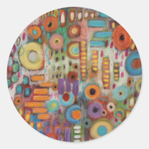 Garten Abstrakt Runder Aufkleber