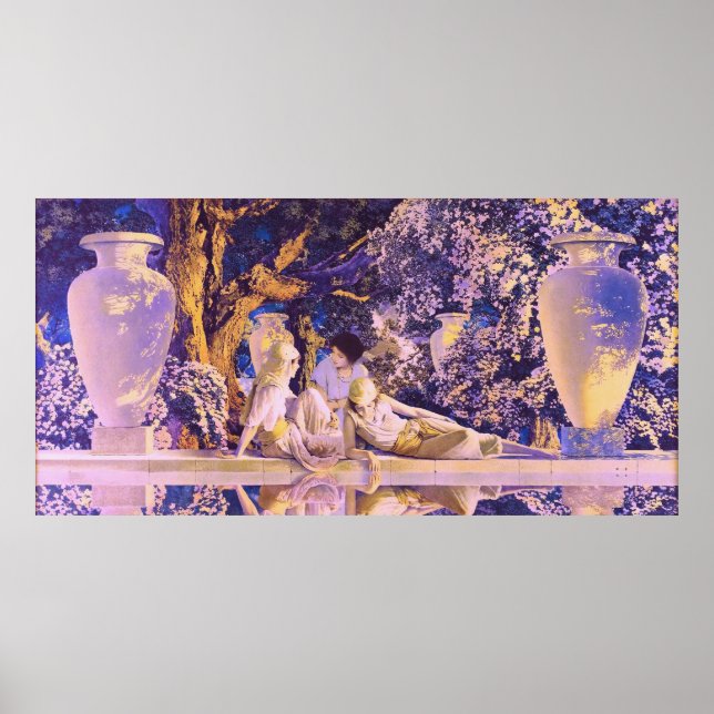 Garten Allahs, von Maxfield Parrish Poster (Vorne)