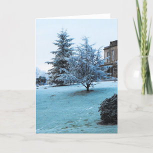 Garten am frostigen Morgen Feiertagskarte