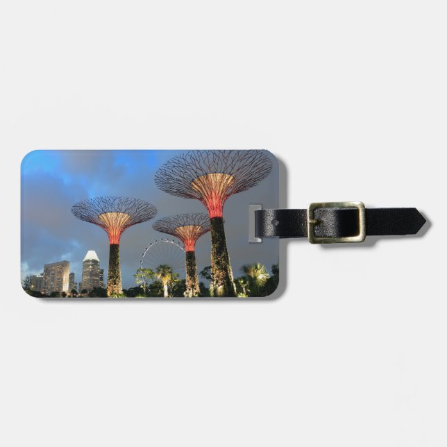 Garten am Golf von Singapur Supertree Grove Gepäckanhänger (Vorderseite horizontal)