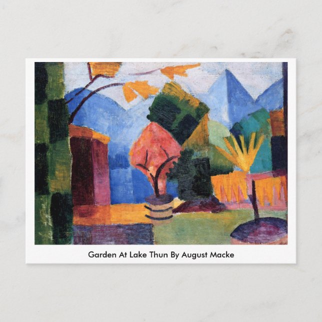 Garten am Thunersee per August Macke Postkarte (Vorderseite)