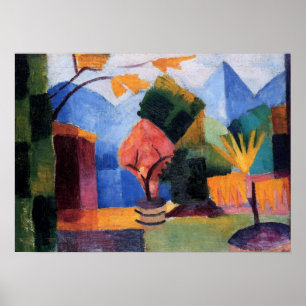 Garten am Thunersee von August Macke, Vintage Art Poster