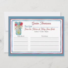 Garten-Americana-Rezeptkarte (Herunterladbar) Einladung