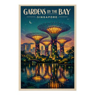 Gärten an der Bucht in Singapur Poster