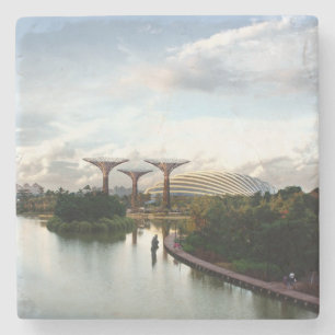 Garten an der Bucht - Singapore Stone Untersetzer