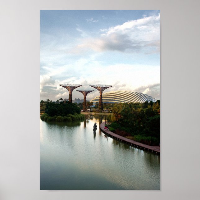 Garten an der Bucht, Singapur - Poster (Vorne)