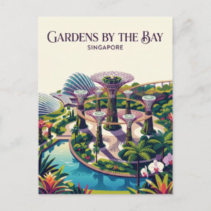 Gärten an der Bucht Singapur Postkarte