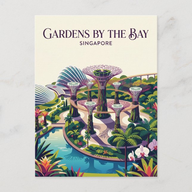 Gärten an der Bucht Singapur Postkarte (Vorderseite)