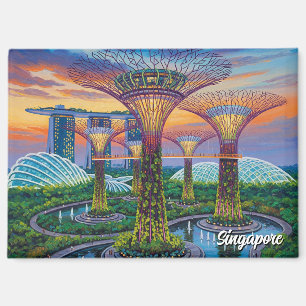 Garten an der Bucht von Singapur Magnet