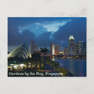 Gärten an der Bucht von Singapur und am Flyer von  Postkarte
