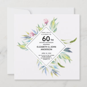 Garten an der Riviera 60 Jahre Hochzeit Einladung
