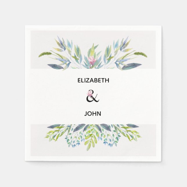 Garten an der Riviera Serviette (Vorderseite)