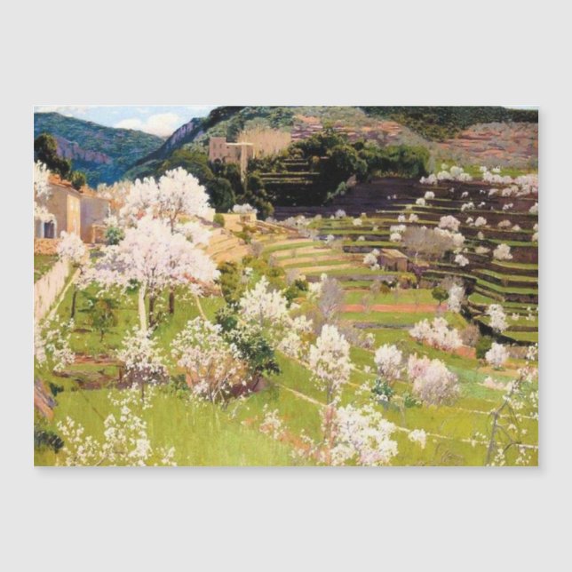 Garten auf Mallorca Magnetkarte (Vorderseite)