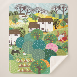 Garten, Bauernhof, Natur und Landschaft. Vintage E Sherpadecke