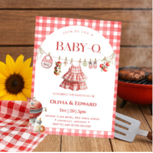 Garten-BBQ-Mädchen-Baby-Shower-Einladung Einladung