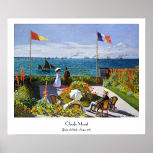 Garten bei Sainte-Adresse, 1867 Claude Monet Poster