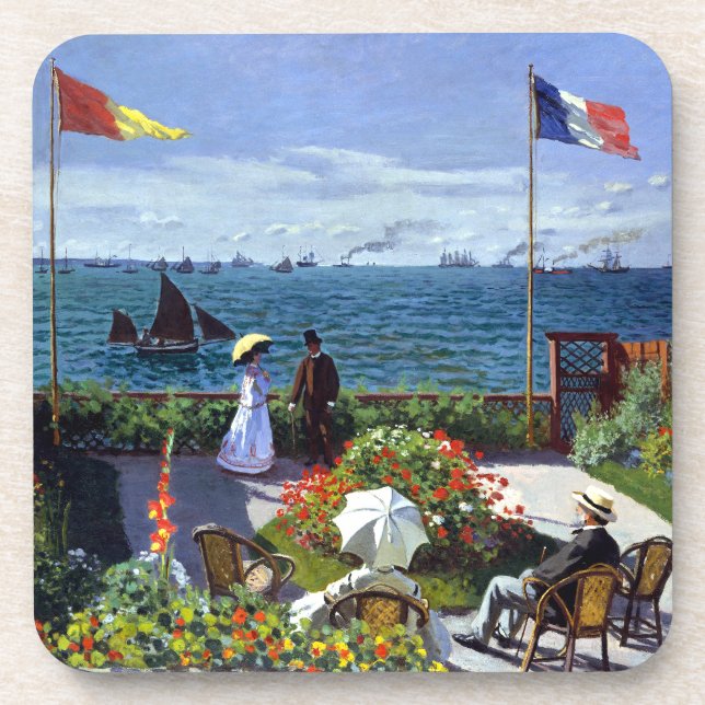 Garten bei Sainte-Adresse durch Claude Monet Getränkeuntersetzer (Vorderseite)