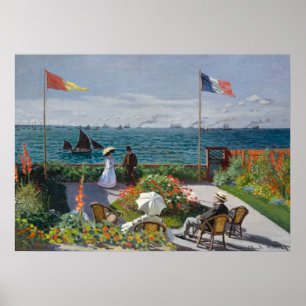 Garten bei Sainte-Adresse von Claude Monet Poster