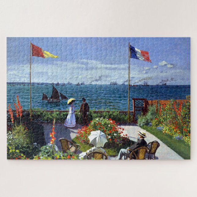 Garten bei Sainte-Adresse von Claude Monet Puzzle (Horizontal)