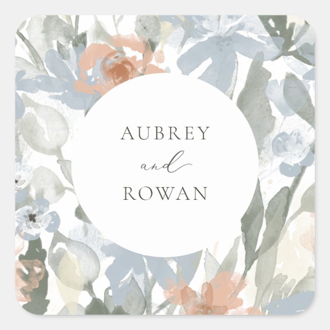 Garten Blüh Quadratischer Aufkleber (Vorderseite)